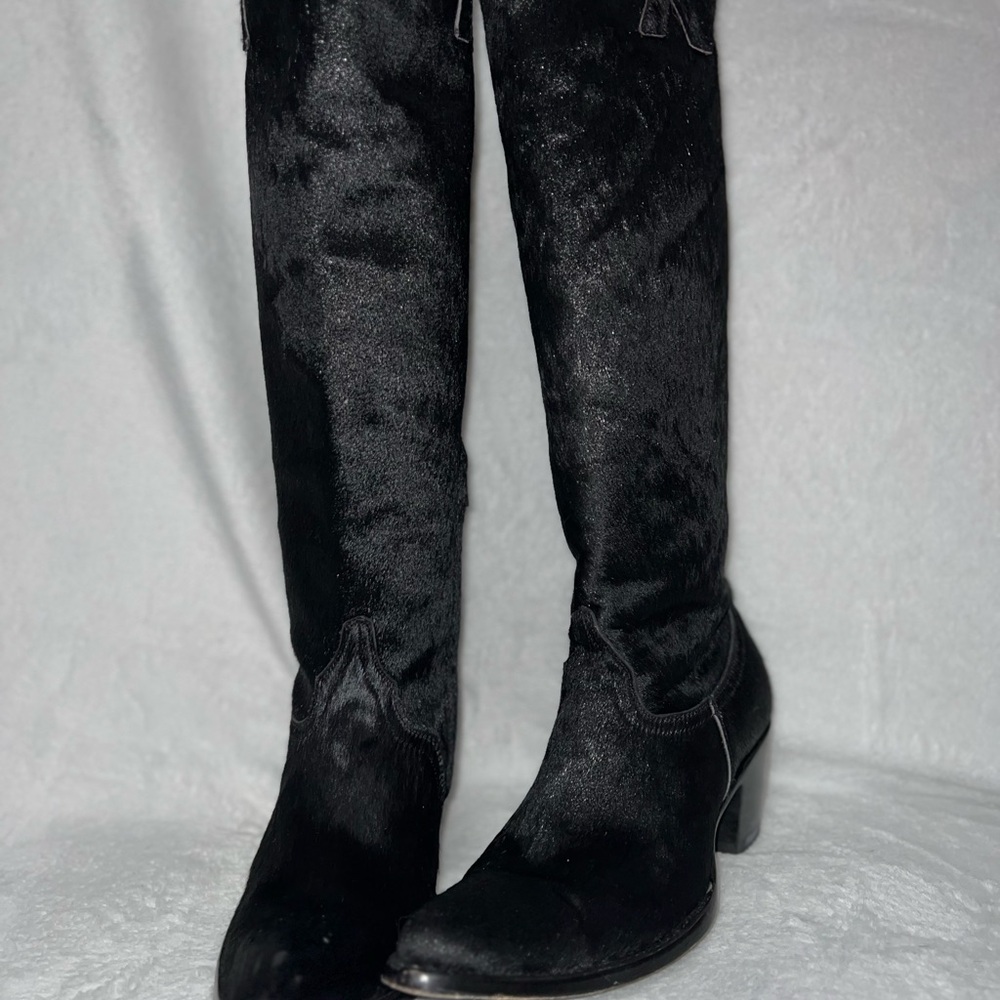 Old Gringo 18" Mayra Black Hair On Hyde Cowgirl Boots Size 8